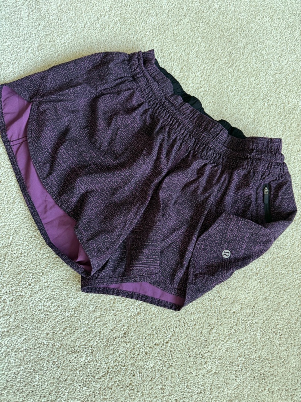 lululemon athletica Heathered Plum Athletic Shorts